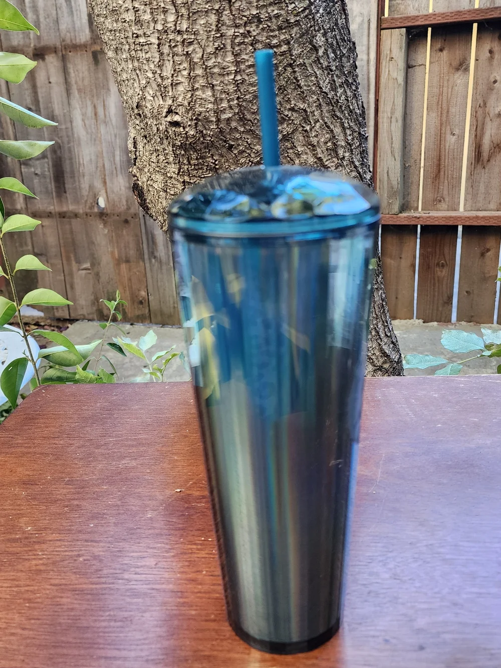 NWT Starbucks 2022 Fall Ocean Kaleidoscope Iridescent Dome Tumbler Cold Cup 24oz
